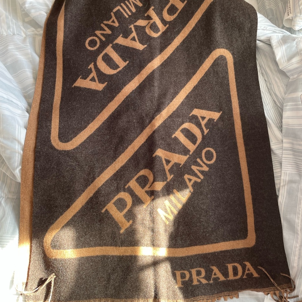 GWP- Prada Brown and Tan Scarf NWOT
